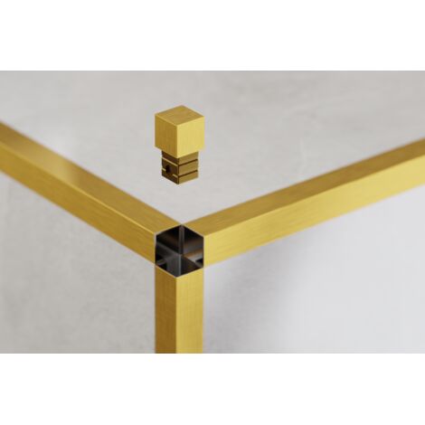 Finitura angolare per profili in acciaio inossidabile rettificati QS oro satinato - 1 cm