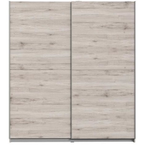 FINLANDEK Armoire de chambre ULOS style contemporain decor chene cendre clair - L 170,3 cm
