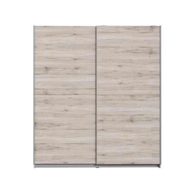 FINLANDEK Armoire de chambre ULOS style contemporain decor chene cendre clair - L 170,3 cm
