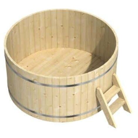 FinnTherm Badefass Bergen aus Holz , mit Montagematerial