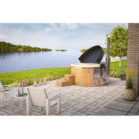 FinnTherm Badefass Stockholm "Spa Edition" aus Holz