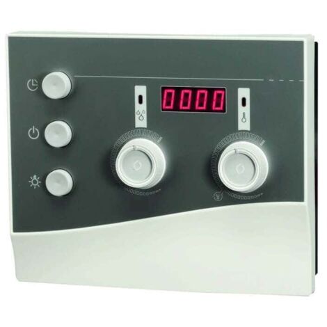 FinnTherm Komplett-Elektro-Saunaofen-Set: Viking 9,0 kW aus Metall in Silber