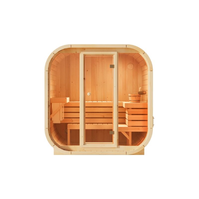 Finntherm - Sauna intérieur Ellipso m Naturel , 42 mm Épaisseur de paroi 196 x 119 cm