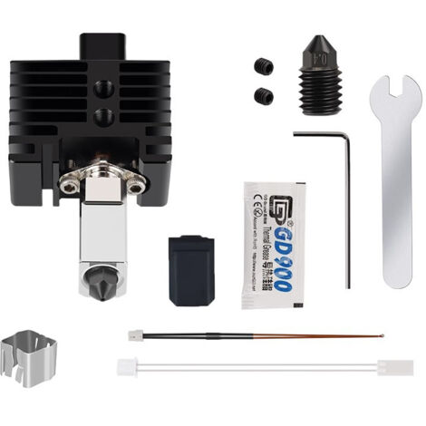 Fino a 500°C, kit di assemblaggio Hotend Upgrade versione Deluxe con ugelli in acciaio temprato ad alta temperatura compatibile con stampante 3D Bambu Lab X1 Series