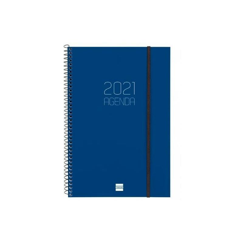 

Finocam agenda espiral opaque e11 semana vista vertical 165x242mm 2021 azul