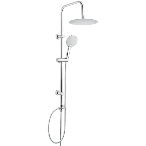 INVENA fins blanches Colonne de douche pluie acier inoxydable chromé douche ensemble