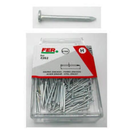 Finstock Pointe de Fer Zinc C/Plate 17x70x3 Plas Boîte 250 Gr