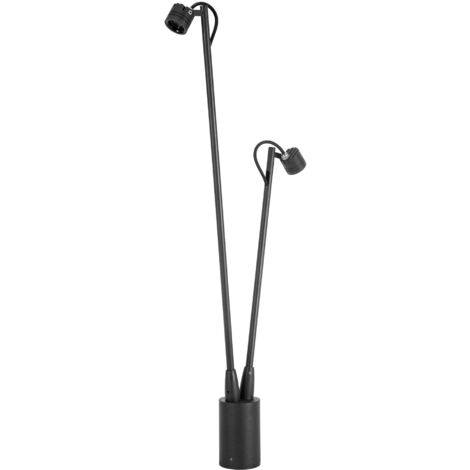 Fint baliza estaca doble para exterior en negro