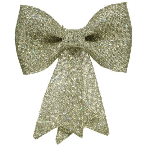 FIOCCO 23CM ORO CHIARO APPENDIBILE NATALE ADDOBBI ALBERO