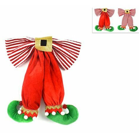 Fiocco con gambe giullare di corte palline puntale per albero di natale addobbi decorazioni natalizie 40 cm idea regalo - decoro: decoro 1