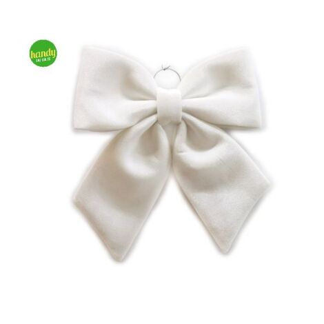 Fiocco decorativo general trade 46,5x44 cm tessuto bianco