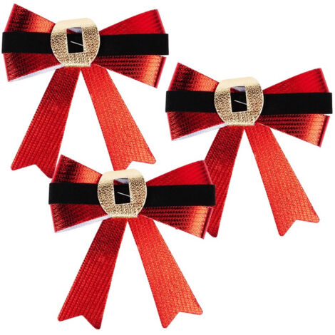 FIOCCO DECORATIVO PER ALBERO DI NATALE, REGALO 10X10, 3 PEZZI