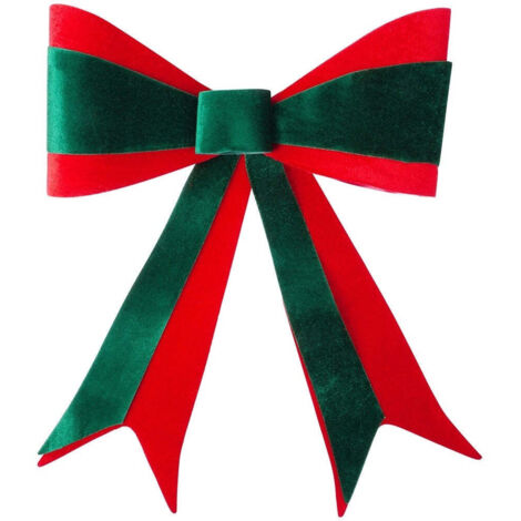 FIOCCO DI NATALE, 33X46CM, ROSSO E VERDE, NATALE, DECORAZIONI DI NATALE