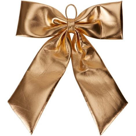 Fiocco di natale lucido da muro per decorazione natalizia h 80 cm -Oro