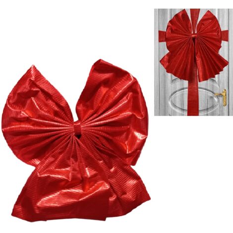 Fiocco grande in rosso per porta portoni entrata ingressi ghirlanda fuoriporta h60 decorazione natalizia natale bar hotel