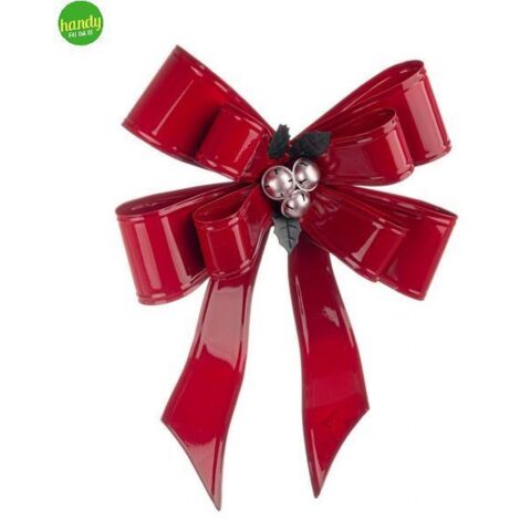 Fiocco in acciaio Alberte Bizzotto Rosso h 41,5 cm