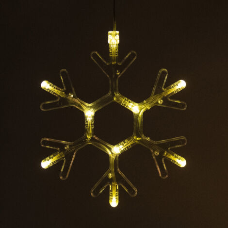 Fiocco luminoso a batteria 10 LED  19x19x1cm