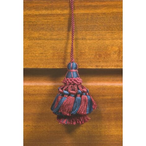 FIOCCO X CHIAVI CM.9 BLU/BORDO. Prezzo per 1 pezzo.