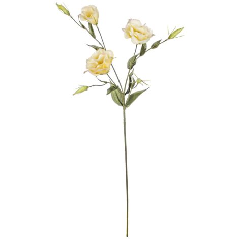 Fiore artificiale Lisianthus  h 76 cm effetto realistico con foglie verdi