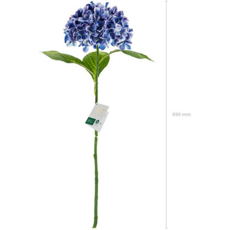Fiore artificiale - Ortensia Premium, 69 cm, blu navy