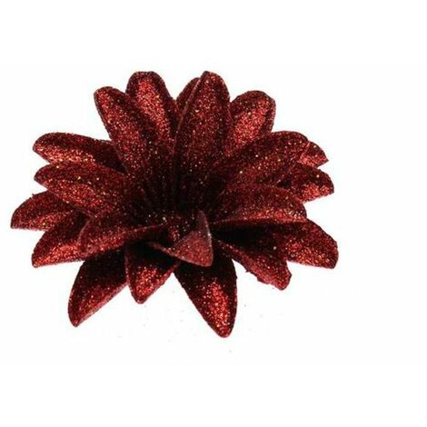 2 Calamite Fiori Fiore Brillantinato Fermatenda Glitter Strass