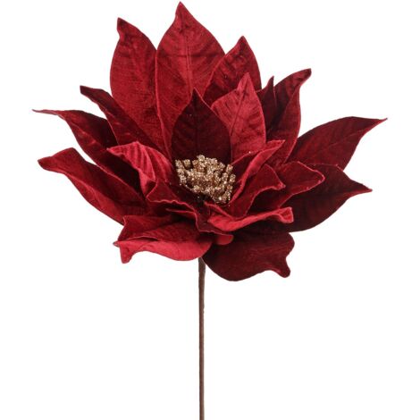 Fiore decorativo color rosso per decorazioni e composizioni di fiori h 50 cm