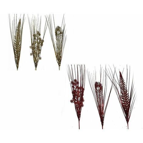 Fiore rosso o oro pick per albero di natale addobbi natalizi decorazioni pacchi regalo ornamento  per casa h cm 56  set 12 fiori - colorigenerali: ORO
