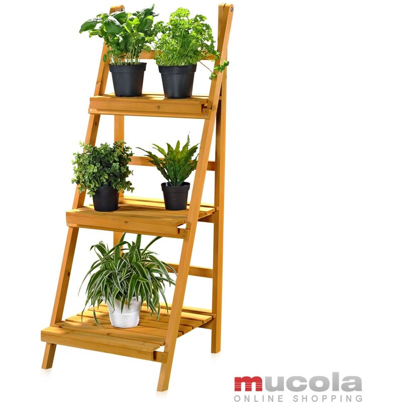 Mucola - Fiore Scala Scala Rack Stand Pianta Sgabello Fiore Luce Sgabello 3 piani