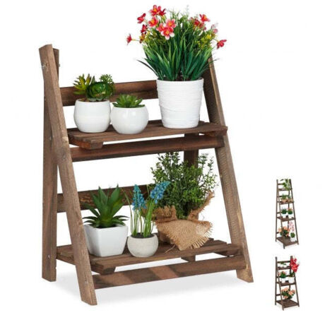 Fiore scale in legno marrone scuro