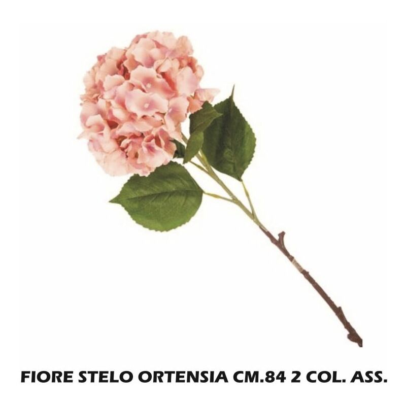Image of Fiore Stelo Ortensia Cm.84 2 Colori Disponibili Sintetico