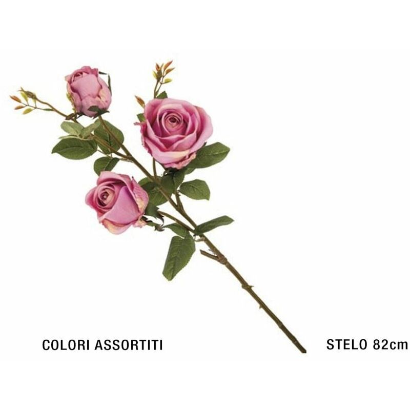 Image of Fiore stelo rosa queen 4COLORI disponibili sintetico