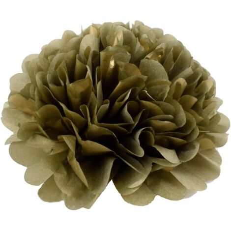 Fiori artificiali, 5 pezzi di fiori di carta velina artificiale per feste di primavera, baby shower, carnevale, artigianato, fondale per matrimoni, oro, 10 pollici