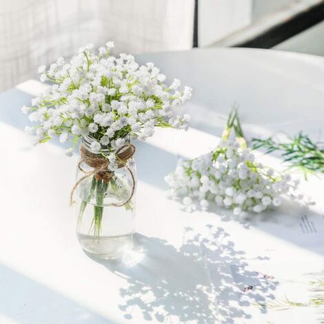 Fiori di Gypsophila artificiale finta, fai da te, bouquet di fiori per matrimoni, decorazioni per la casa, 8 pezzi