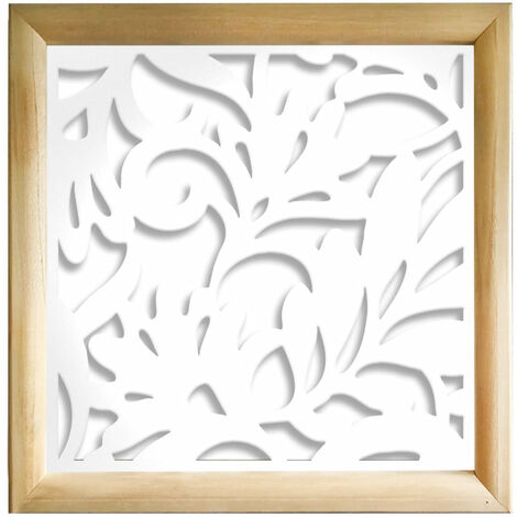 FIORI - Moduli Decorativi in Legno e PVC - Colore: bianco - Misura: 48x48 cm
