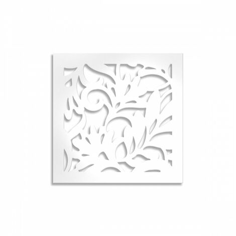 FIORI - Pannello in PVC traforato - Parasole - Colore: bianco - Misura: 48x48 cm