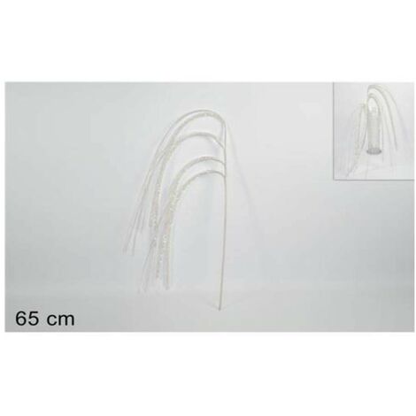 Fiori pick bianco per albero di natale decorazioni addobbi natalizi da casa vetrina 65 cm