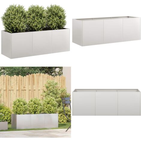 Fioriera 120x40x40 cm in Acciaio Inox - Fioriera in acciaio inox - Fioriera per giardino