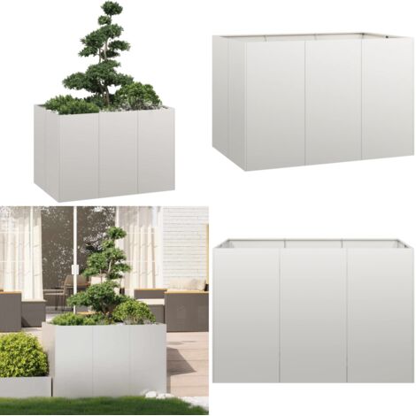 Fioriera 120x80x80 cm in Acciaio Inox - Fioriera in acciaio inox - Fioriera per giardino