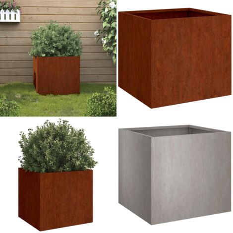Fioriera 49x47x46 cm Acciaio Corten - Fioriera per giardino - Fioriera per balcone