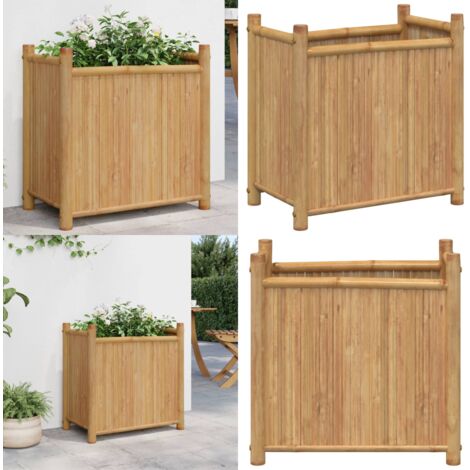 Fioriera 50x30x50 cm in Bambù - Fioriera da giardino - Fioriera da balcone