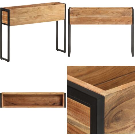 Fioriera 90x20x68 cm in Legno Massello di Acacia - Fioriera da giardino - Fioriera in acacia