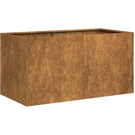 Fioriera Arrugginita 80x40x40 cm in Acciaio Corten vidaXL