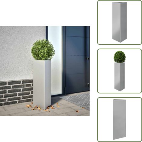 Fioriera con fondo - vidaXL Fioriera da Giardino Triangolare 30x26x75 cm in Acciaio Zincato - Fioriera per piante