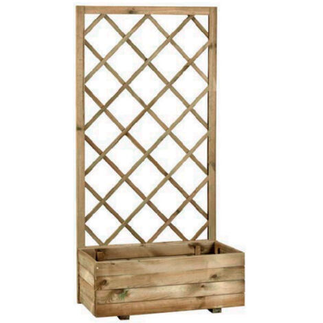 FIORIERA CON GRIGLIA PINO IMPREGNATO 70X35X140 CM