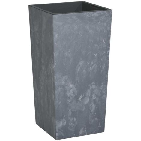 Fioriera con Interno Rimovibile Grigio 21/49 L PP Cemento vidaXL