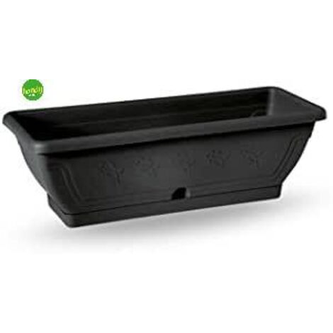 Fioriera con sottovaso venezia 40cm antracite