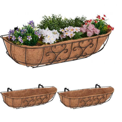 Fioriera da balcone set da 3