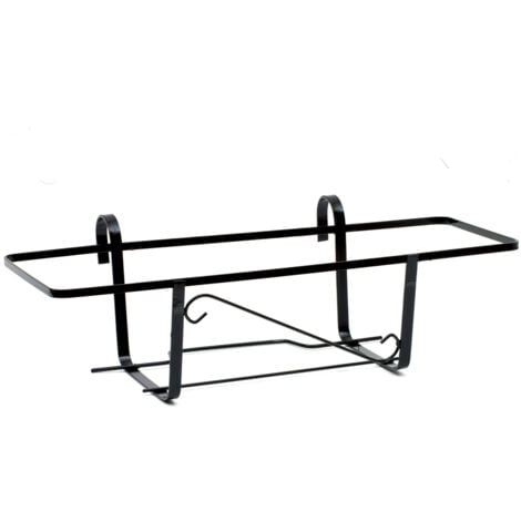 SALONE FIORIERA DA BALCONE TIPO NAPOLI CM.50 NERA. Prezzo per 1 pezzo.