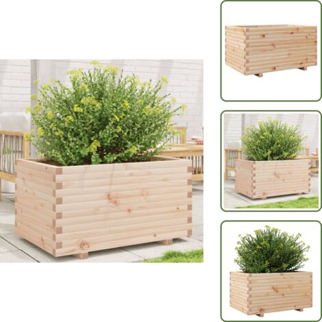 Fioriera da balcone - vidaXL Fioriera da Giardino 90x60x49,5 cm in Legno Massello di Pino - Fioriera in pino