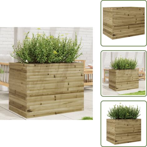 Fioriera da balcone - vidaXL Fioriera da Giardino 90x60x68,5 cm in Legno di Pino Impregnato - Fioriera in pino impregnato